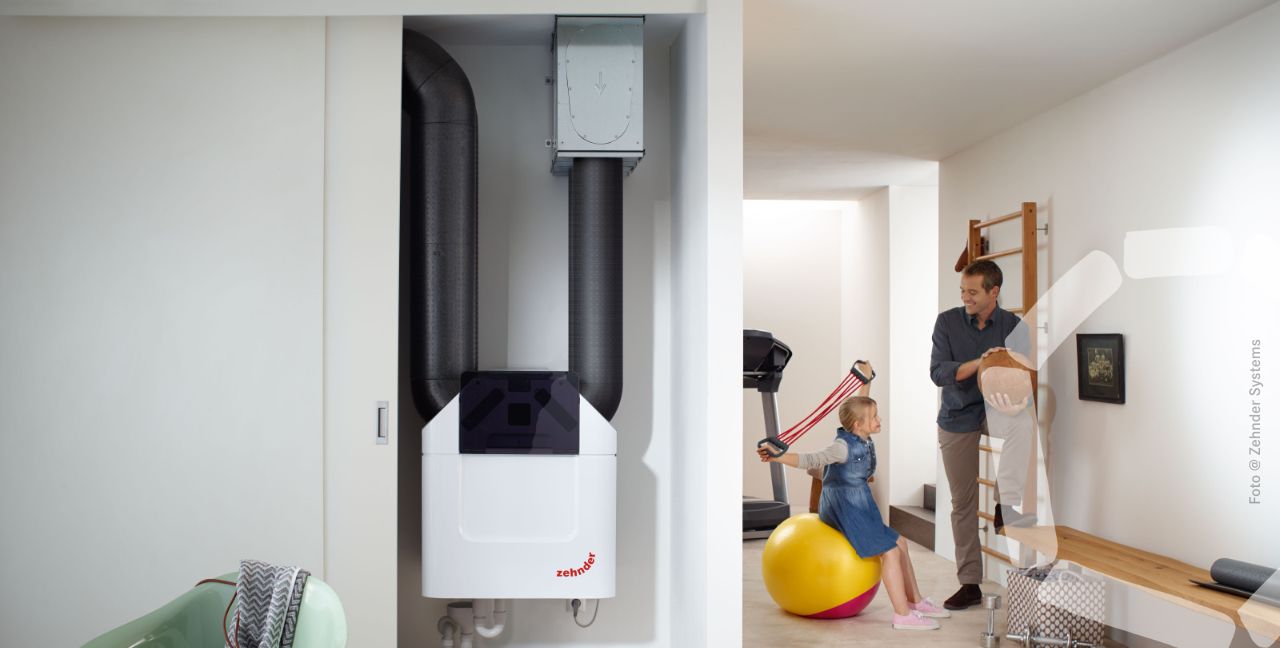 Wohnraum mit Lüftungskonzept – angenehmes Klima dank zentraler/dezentraler Systeme