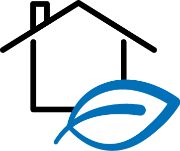 Haus mit Blatt – Energieberatung und BAFA/KfW-Förderanträge